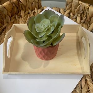 Mini Wooden table tray w/ handles